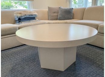 Mid-Century Round Laminate Coffee Table