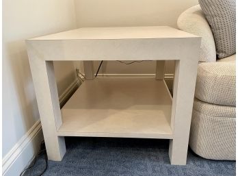 Laminate Side Table With Lower Shelf