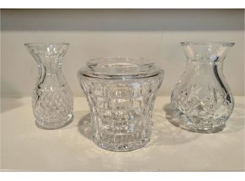 Three Petite Crystal Vases, Waterford