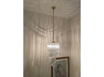 Mid-Century Modern Italian Venini Quadriedri Style Prism Chandelier