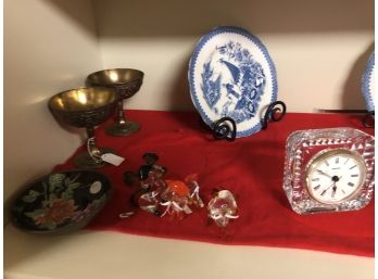 15 Piece Lot Cobalt Glass, Brass, Staiger, Coalport #16