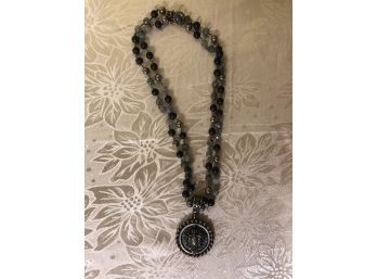 French Kande Medallion Necklace