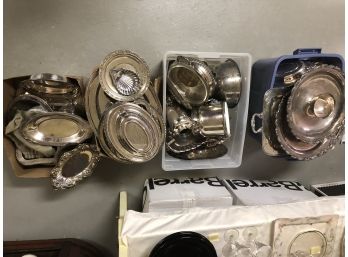 4 Boxes Of Silver Plate