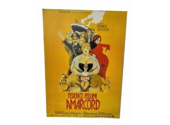 Federico Fellini AMARCORD Movie Poster On Foam Board