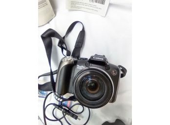 Canon Powershot SX20 IS - Vintage Camera With Bag, Manual, And Memory Cards -