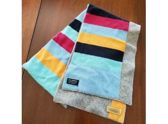 Paul Stuart Mens 100 Lambswool Colorblock Scarf - Made In Scotland - AS-IS
