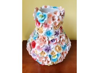 Gorgeous! Porcelain Raised Floral Vase - 12'