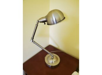 Crate & Barrel Nickel Finish Pharmacy Desk Lamp (2 Of 2 Available)
