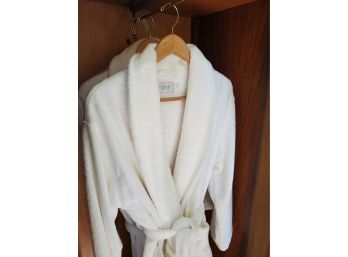 Set Of 2 Restoration Hardware White French Terry Robes S/M & L/XL