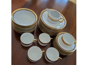 Royal LB Bavarian 18KT Gold China Partial Set (bowls, Dessert Plates, Cups & Saucers, Creamer)