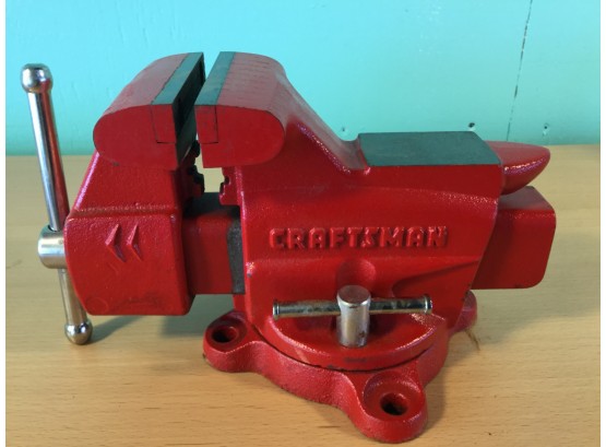 Craftsman Rotating Vice With 3 5/8” Jaws, New With Beautiful Crisp Paint.