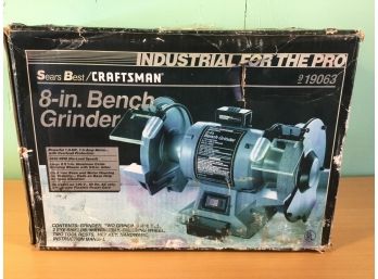 Sears Craftsman 8” Bench Grinder With One HP New