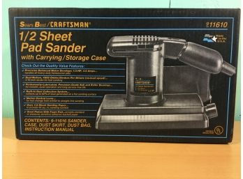 Sears Craftsman 1/2 HP Electric Sheet Pad Sander New With Box