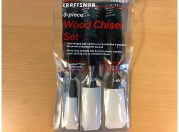 Sears Craftsman 3 Piece Wood Chisel Set, New In Package