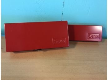 Two Red Sears Tool Boxes