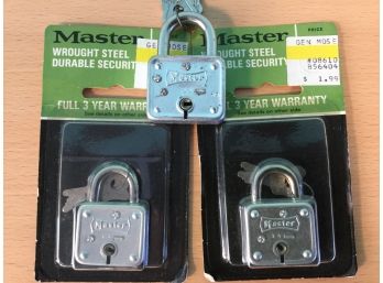 Group Of Three Master Locks