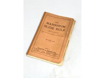 Mannheim Slide Rule Book With Pencil Holder Lot