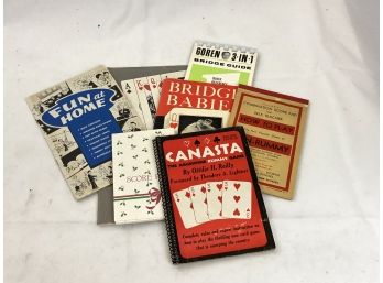 Vintage Card And Board Game Book Lot