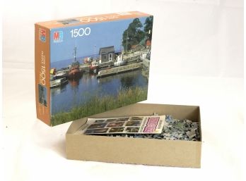 Vintage Harbor Scene Puzzle