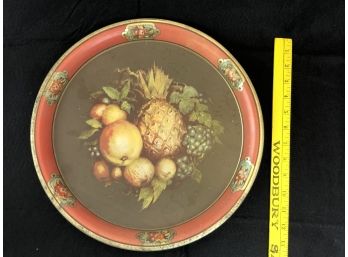 Antique Serving Platter With Fruit On It