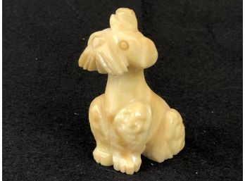 Carved Poodle Figurine