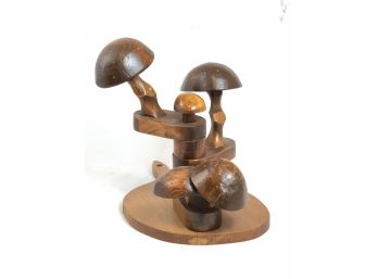 Wooden Mushroom Sculptures By N&N Enterprises