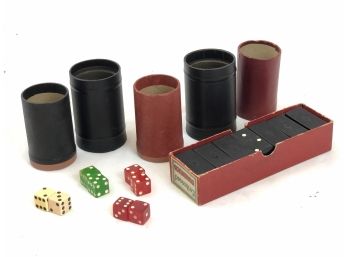 Vintage Dice And Dominos Lot