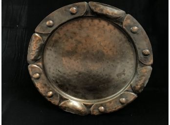 Gorgeous Copper Serving Platter Handcrafted By Arrow Metal