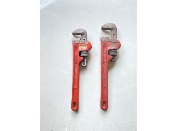 A Pair Of 10' Ridgid  Heavy Duty  Straight Pipe Wrenches