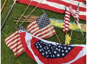 American Flags And Bunting