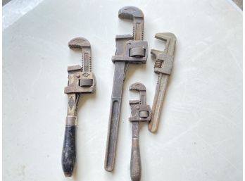 A Group Of Vintage Straight Pipe Wrenches