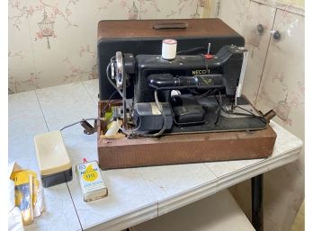 Necchi Portable Electric Italian Sewing Machine With Cover