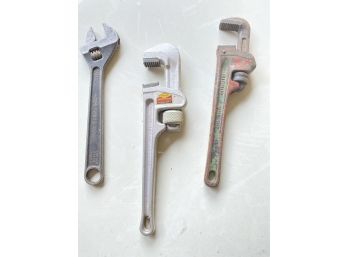 A Group Of Vintage Straight Pipe Wrenches