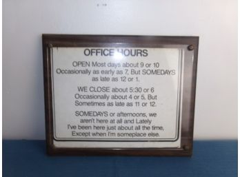 Office Hours Sign