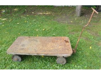 Very Heavy Vintage Industrial Metal Cart