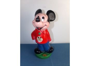 Vintage Mickey Mouse Plastic Bank