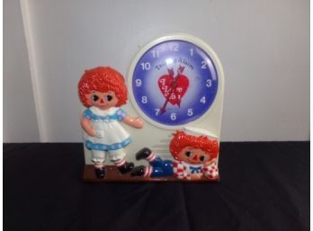 Vintage Raggedy Ann And Andy Clock