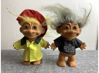 2 Vintage Russ Troll Dolls