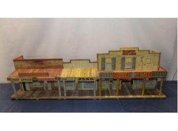 Original 1950s Marx Co. Roy Rogers Mineral City Tin Playset Building