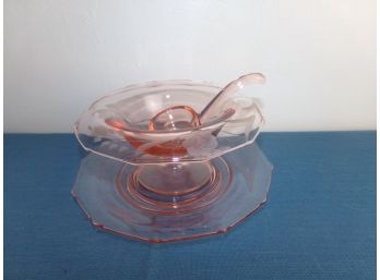 3 Piece Pink Depression Glass