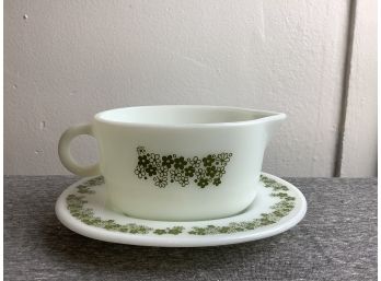 Vintage Pyrex Gravy Bowl And Drip Plate