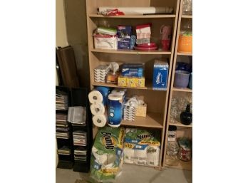 LARGE LOT OF CLEANING SUPPLIES AND PAPER GOODS