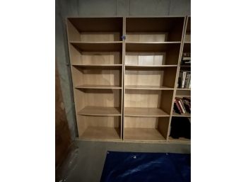 PAIR OF COMPOSITION BOOKSHELVES W/ ADJUSTABLE SHELVES