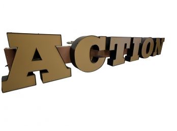 Very Large ACTION Sign - (11.4 Feet Long)