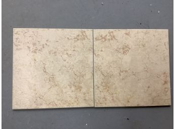 Mohawk (12 Inch X 12 Inch) Light Gold Glazed Ceramic Floor Tile.  30 Tiles Total