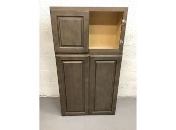 Cabinets, Two Pieces. Great For Garage Or Basement. One Door Missing As Pictured