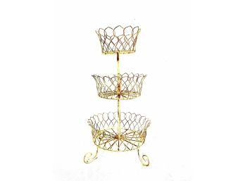 3 Tier Metal Produce Basket Stand