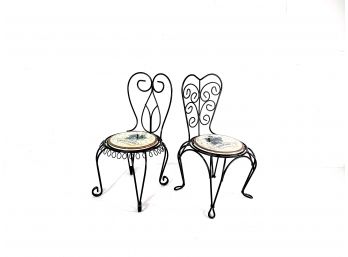 Tiny Metal Garden Chairs 'Rosemary'