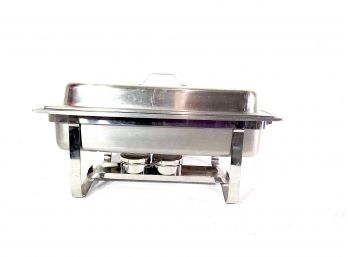 Stainless Steel Serving Tray With Stand And Sterno Holders