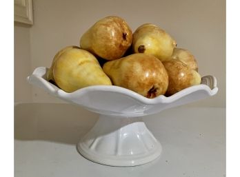 Italian Ceramic Glazed Pear Bowl